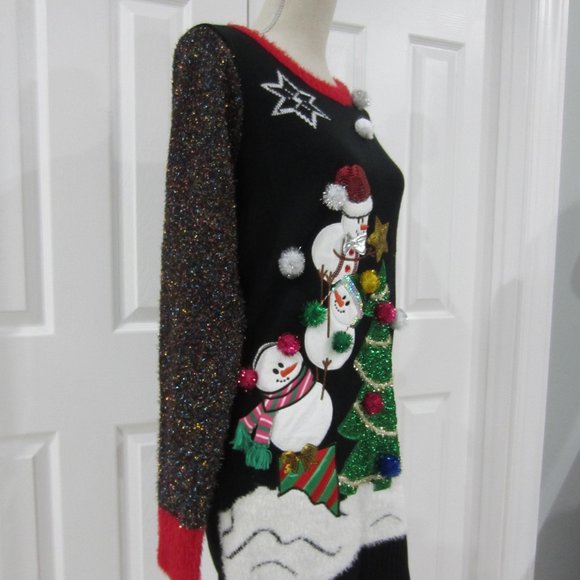 Festive Christmas Sweater/Snowman/Tree Various Szs - Picture 10 of 14
